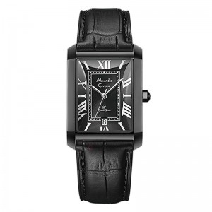 Alexandre Christie AC 8714 Full Black Leather Man MDLIPBA